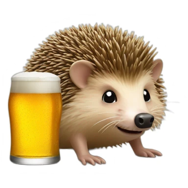 hedgehog bitcoin and beer sticker