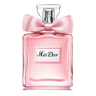 Light pink Miss Dior perfume with bow sticker