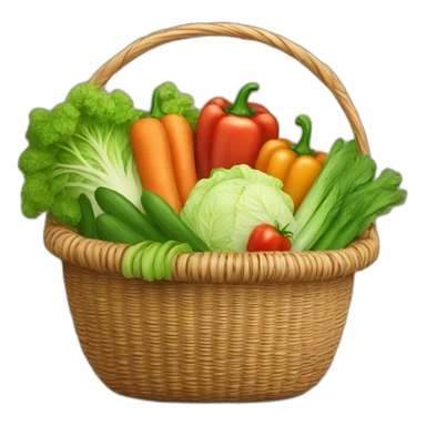 a basket full of vegetables sticker