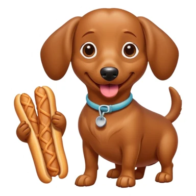 A cute weenie dog with some churros sticker