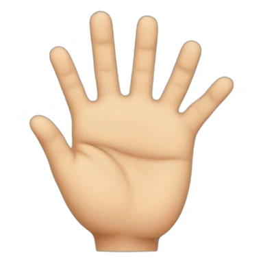 Hand showing four fingers sticker