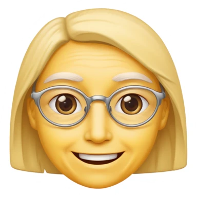 Yellow face eyebags smiling sticker