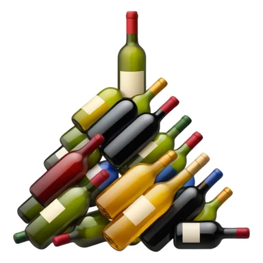 mountain of wine bottles sticker