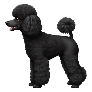 A black miniature poodle  sticker