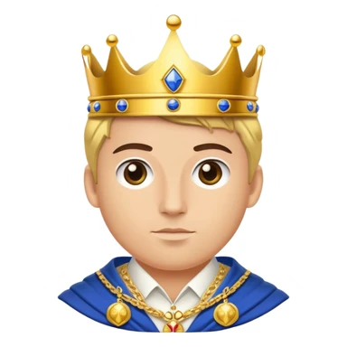 Golfer with royal robes and crown￼ sticker