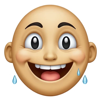 Laughing face with tears, except the eyes are completely hollowed out & black sticker