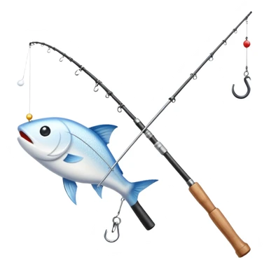 Fishing rod with cocaine as bait sticker