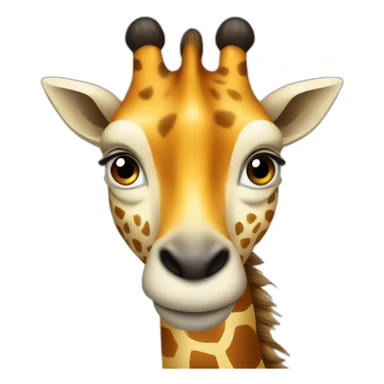 Une girafe avec une tête de zèbre sticker