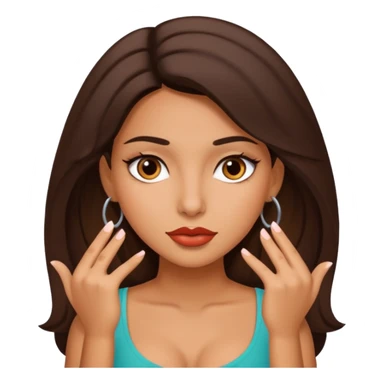 Latina Girl making a seductive face  sticker