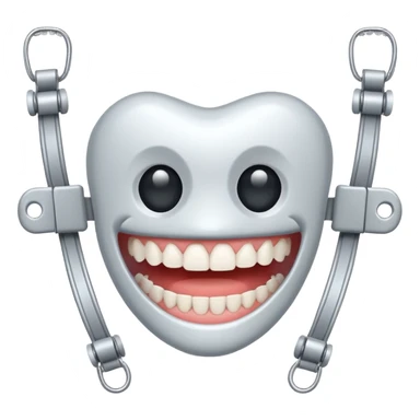 Teeth with braces sticker