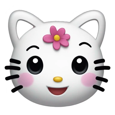 Hello kitty smiling sticker