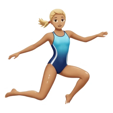 Artistic swimming with the legs out of the water sticker