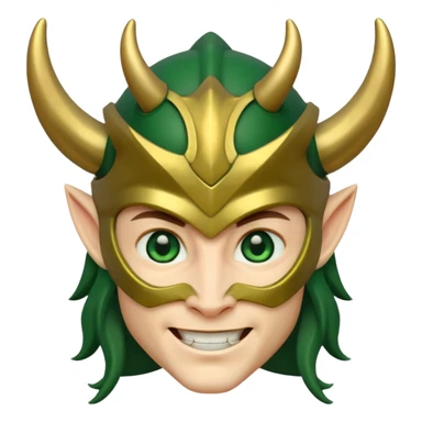 Loki – Horned helmet, mischievous grin








 sticker