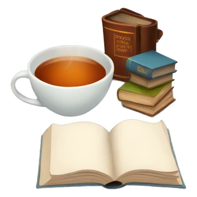 Cozy books and a cup of tea sticker