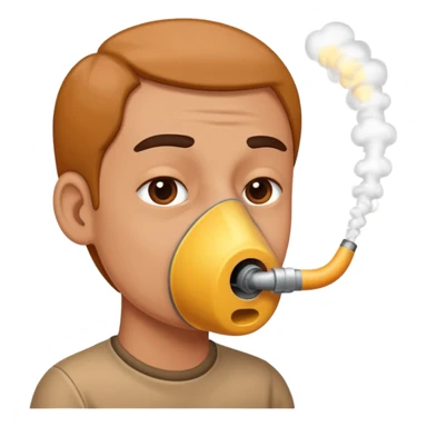 A nose that inhales exhaust fumes  sticker