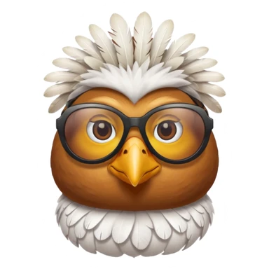 Hen with sunglasses  sticker