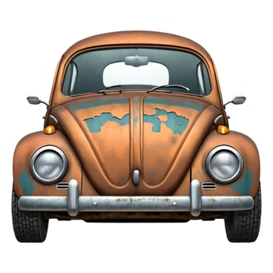 oxidated old VW beetle  2024 sticker