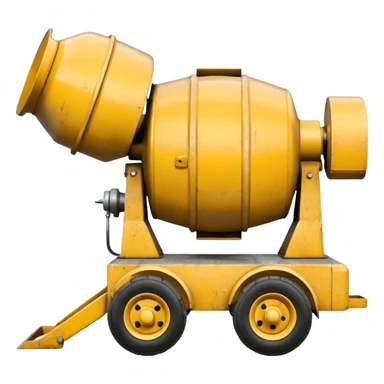 yellow cement mixer betoneira sticker