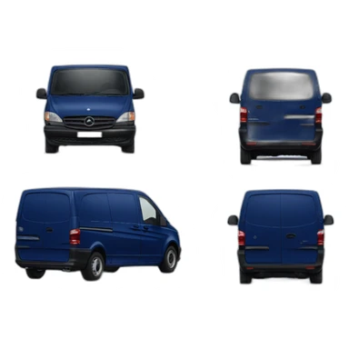 mercedes vito dark blue van sticker