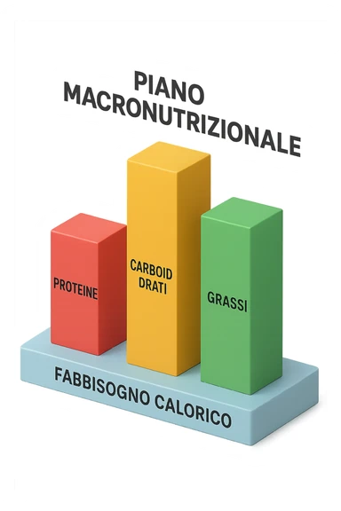 Piano A Macro nutrizionale GRAFICO in 3d in italiano sticker