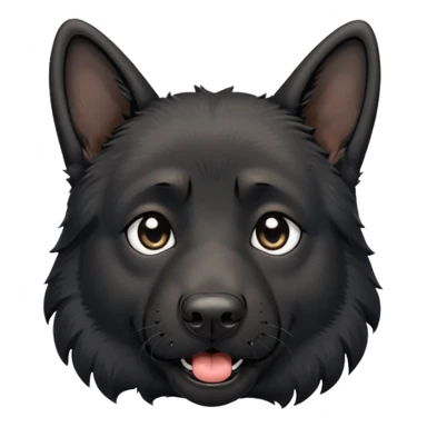 black german shepherd face crying with RIP written above sticker