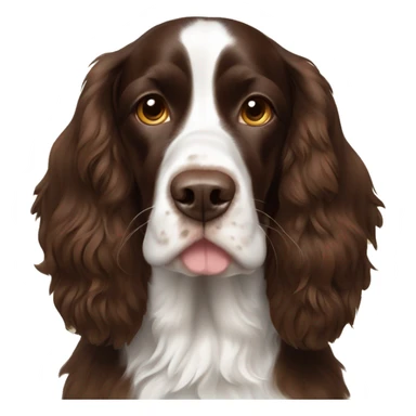 All brown English Springer spaniel sticker