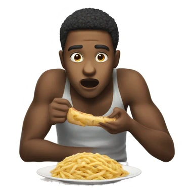 boy being hungry  sticker