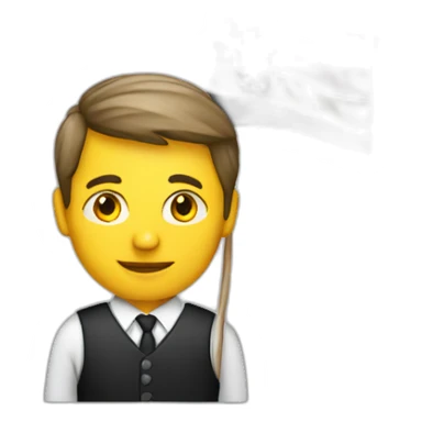 Croatian man holding german flag sticker