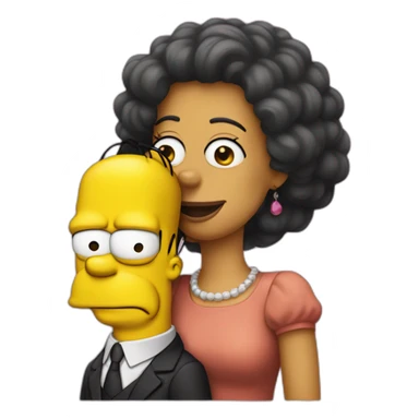 Moira rose and Homer Simpson sticker