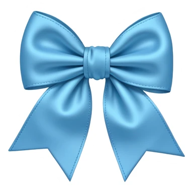 baby blue bow sticker