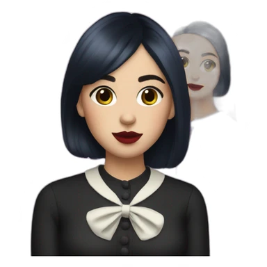 matisse goth girl painter sticker