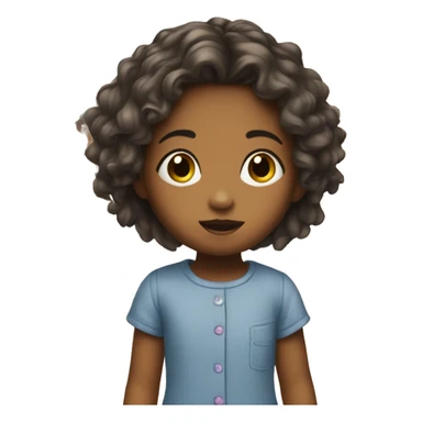 Little girl in messy toy room sticker