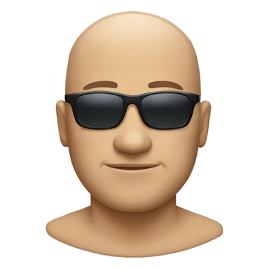 bald man outdoors in sunglasses sticker
