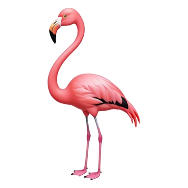 Black flamingo sticker