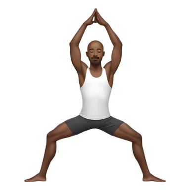 Back bend yoga white male sticker