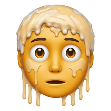 messy glue on face sticker