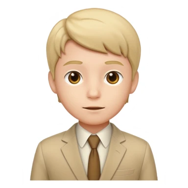 birthday  boy in biege siit sticker