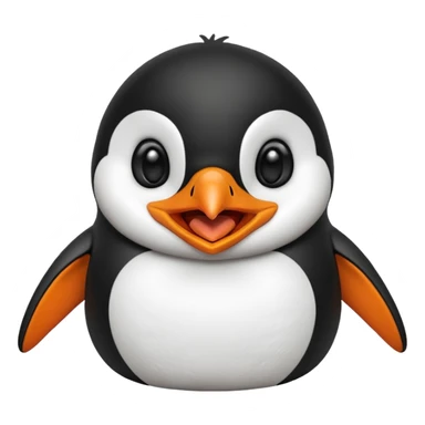 laughing penguin sticker