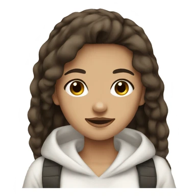 Clean girl aesthetic ( any human has to be a woman, white, with long dark brown hair) sticker