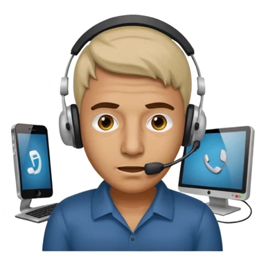 mean looking phone scammer in sketchy call center from pakistan working our of filthy bedroom sticker