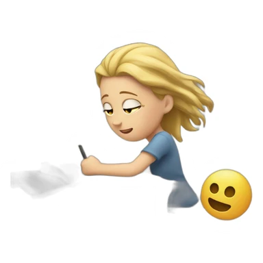 White girl trying to finish a book before deadline sticker