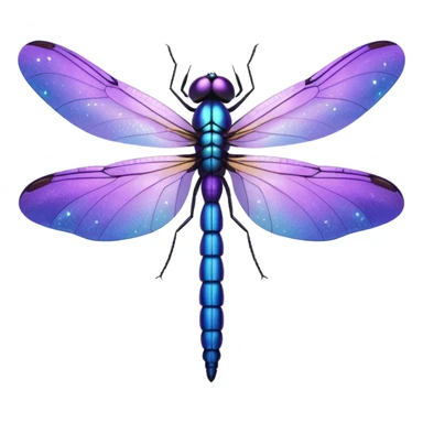 glitter purple dragonfly sticker
