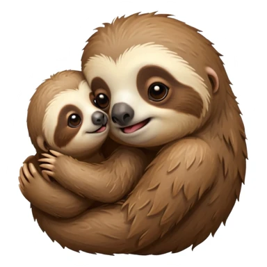 Sloth giving a kiss sticker