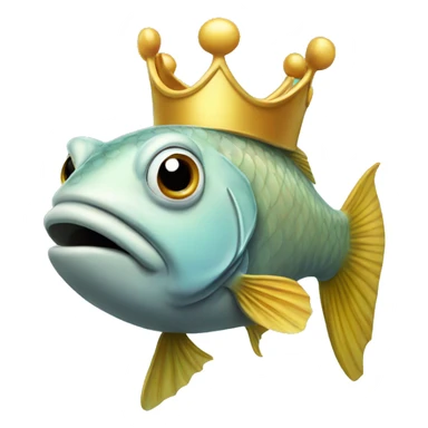 Fish with a crown sticker