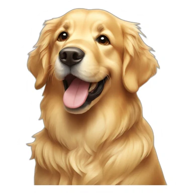 happy golden retriever sticker
