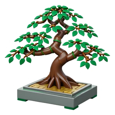 Old vine standing Lego bonsai titanium rack  sticker