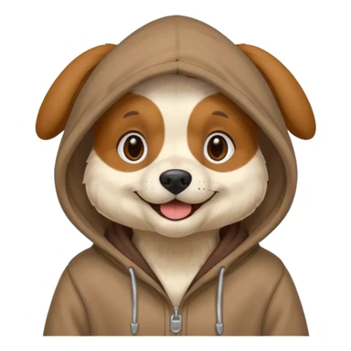 dog wearing a hoodie sticker