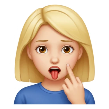 Una chica mordiendo su dedo  sticker