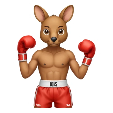 Kangaroo boxer sticker