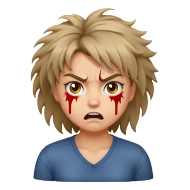 A girl that’s mad, straggling herself sticker